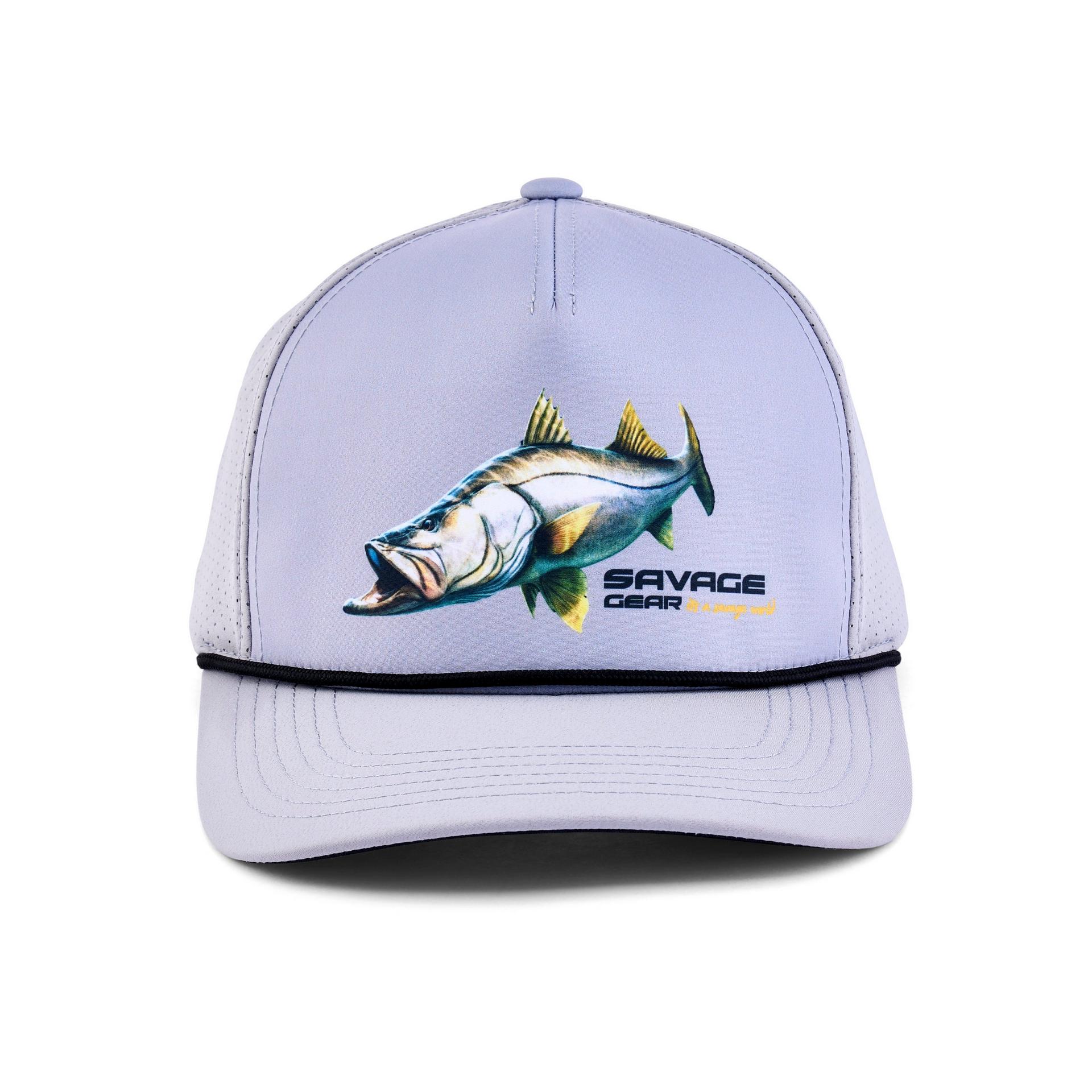 Savage Gear Snook Performance Rope Snapback Hat One Size White