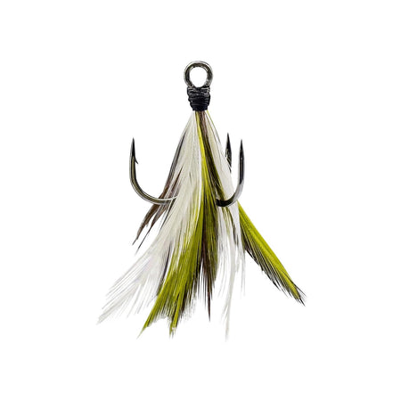 Feathered Treble Hooks Natural