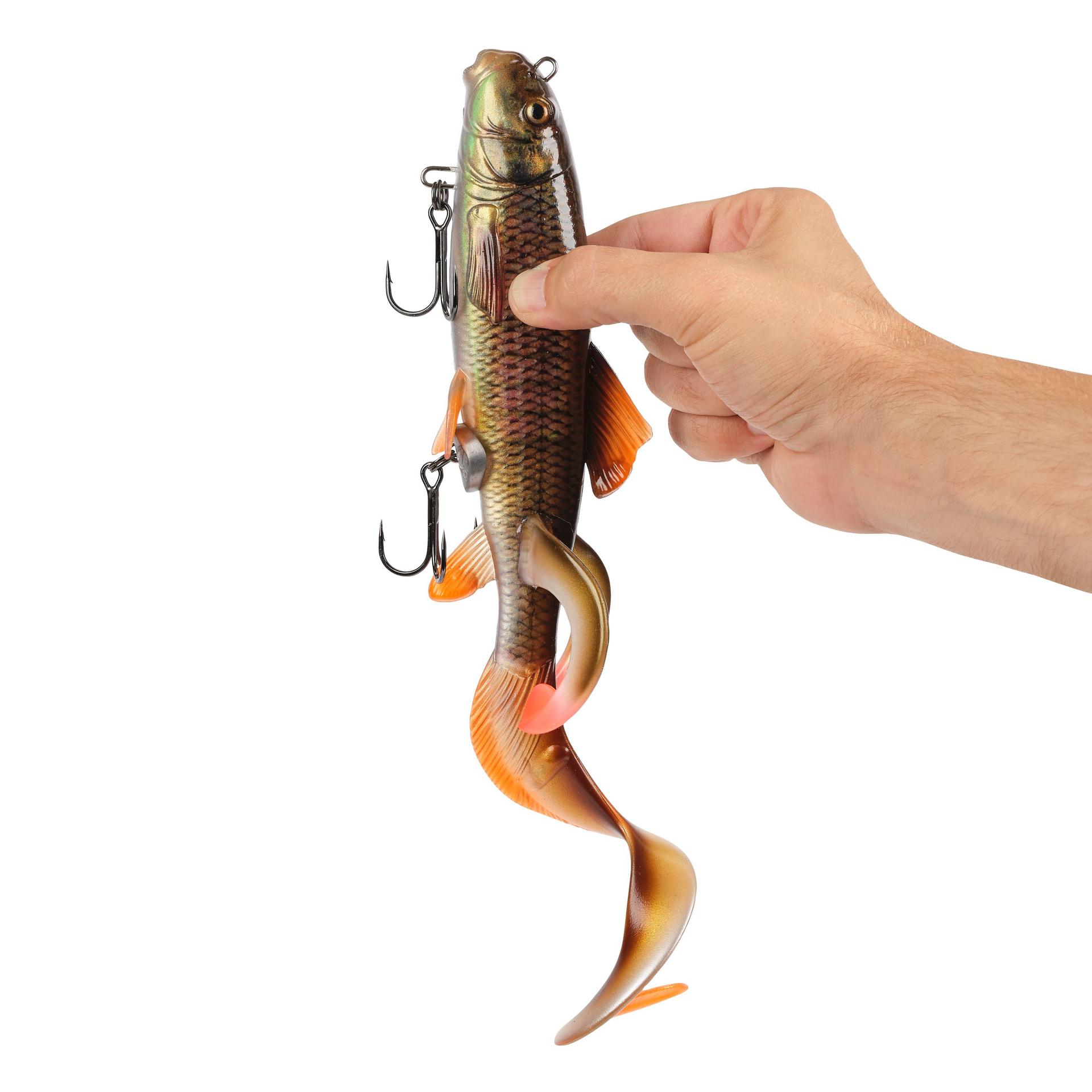 Savage Gear 3D Sucker X-Tail Musky Bait - Black Orange Flash, 9in, 9-3