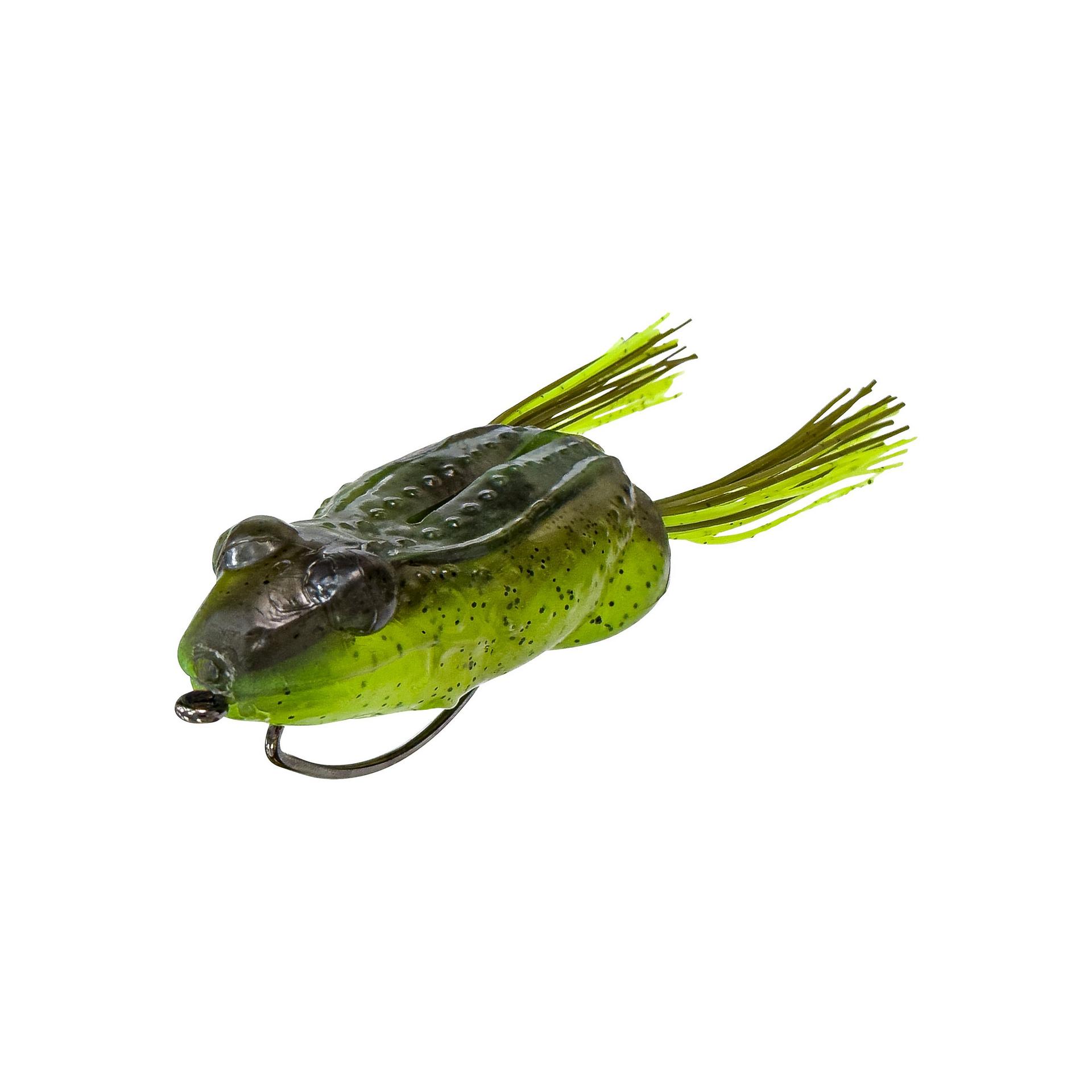 bass frog lure over weeds Tough Frog Green Pumpkin Chartreuse / 4 in
